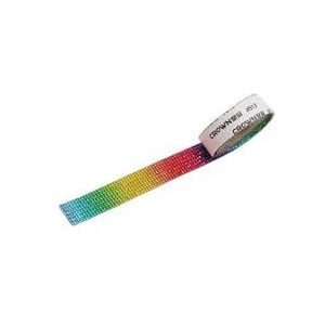 Strass strips strass linten zelfklevende strips diamant rol tape bling wrap stickers voor ambachten decoratie (kleur: kleur 1 yard, maat: 1,7 cm)