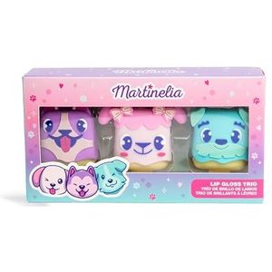Martinelia - GLOSS TRIO - Set van 3 Lipgloss in Puppyvorm - Transparant Roze - Geschikt voor Kinderen