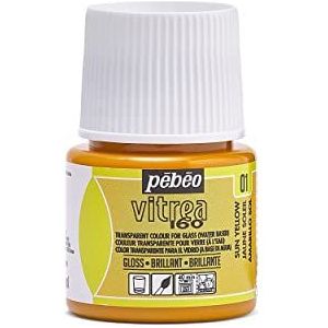 Pebeo - Transparante Glasverf Vitrea 160°C - Zon Geel - 45 ML