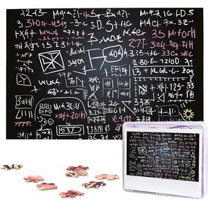 KHiry Puzzels, 1000 stukjes, gepersonaliseerde legpuzzels, wiskunde, formule, foto, uitdagende puzzel voor volwassenen, personaliseerbare puzzel met opbergtas (74,9 cm x 50 cm)
