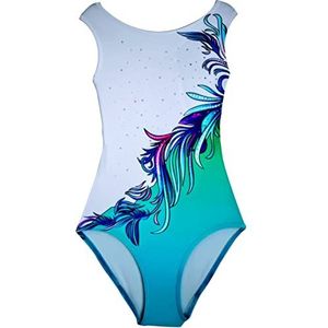 United All Around Turquoise Bloem Ombre Met Kristal Steentjes #505 9-10 Jaar AXS