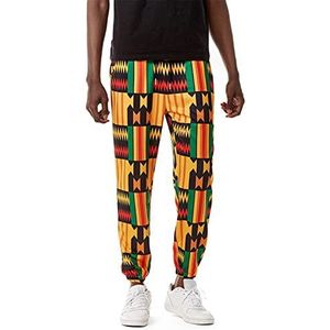 kewing Afrikaanse tribal print joggingbroek heren casual losse sport broek unisex straat joggingbroek broek, # 7, L