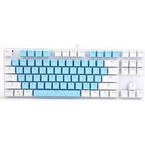 87 toetsen Mechanisch Blue Switch Gaming mechanisch toetsenbord met gemengde achtergrondverlichting voor desktop/laptop(Blauw)