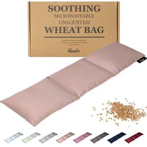 Qomfor - Pittenzak Magnetron - Roze - Langwerpig 46 x 12 cm - Gevuld met Graan