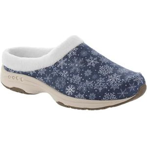 Easy Spirit Mule sneakers voor dames, Blauw wit sneeuwvlok, 36.5 EU X-Breed