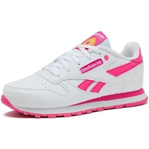 Reebok Dames Classic Leather Sneaker, Sunset Coral/Electric Amber Gum1, Sunset Coral Electric Amber Reebok Gum1, 12 Little Kid