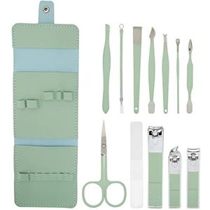 12 stuks Manicureset Roestvrijstalen Pedicure Wenkbrauwschaar Nagelknipperset Manicuregereedschap Pedicureset Thuis DIY Draagbare Nagelsalon Familie Vrienden Vrouwen