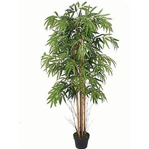 Spetebo Kunstplant grote bamboe in bloempot, 150 cm, decoratieve plant, kamerplant, kunstboom