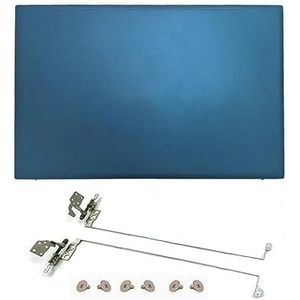 WANGHUIH LCD Achterkant Bovendeksel Shell & Screen Scharnieren Compatibel met HP Pavilion 15-EG 15-EH TPN-Q245 TPN-Q246 Blauw