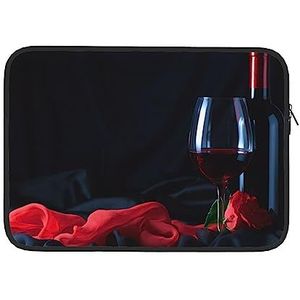 Rode Wijn Glazen Gedrukt Computer Handtas Laptop Case Cover Notebook Pocket Case Laptop Mouw 13 inch