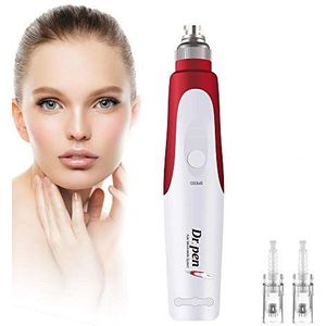Dr.Pen Ultima N2 Professionele Microneedling Dermapen, Draadloze Elektrische Derma Pen Huidreparatiegereedschap met 2 stuks 12-pins Vervangende Cartridges
