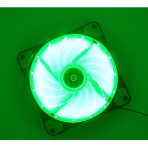 120 mm Pc Computer ultra stil LED Koelventilator radiator, 1 2 cm 120x120x2 5 mm 12V computerventilator, 1 2VDC 3P IDE 4D (2wire) (Blade Color : 1green 4pcs screw)