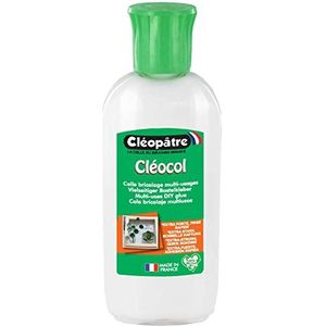 Cléopâtre LCC2-100X Cléocol lijm, wit, voor alle poreuze ondergronden met flessenopzetstuk, 100 g, transparant, 4,5 x 2,8 x 13 cm