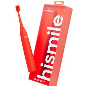 HISMILE Elektrische tandenborstel, 3 poetsmodi, slimme timer, oplaadbare, zachte taps toelopende haren, modusgeheugen (helder rood)