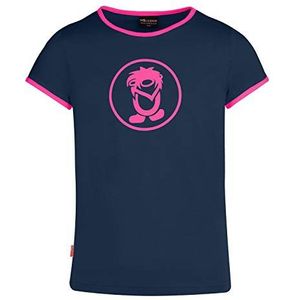 Trollkids meisjes t-shirt kroksand, marineblauw/magenta, 128 cm