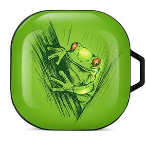 Gekleurde hand schets kikkers oordopjes hoesje compatibel met Samsung hard shell beschermhoes zwart-stijl