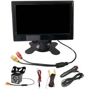 LIGUSTRUM 12V-24V 7 Inch TFT LCD-Kleuren HD-Monitor met 12LED-Lichtcamera voor Auto CCTV Achteruitrijcamera Auto Elektronische Vervanging