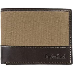 Timberland Heren Baseline Canvas Portemonnee met afneembare Passcase, kaki, Eén maat