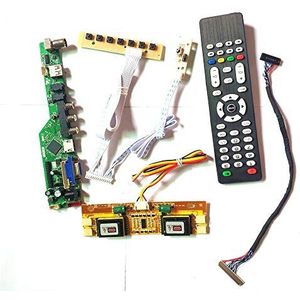 Voor M220Z1-L01/L02/L03 LCD panel monitor T.V53 drive kaart board LVDS 4CCFL 30Pin HDMI VGA USB AV RF toetsenbord+Remote+Inverter Kit (M220Z1-L02)