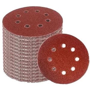 Schuurschijven, ronde schuurschijven, pads, 8-gats schuurpapier van 125 mm, houtbewerking, metaalslijpschijf, schuurmiddel en polijstgereedschap, schuurschijven met korrel 40/1000/2000(10pcs,180 grit)