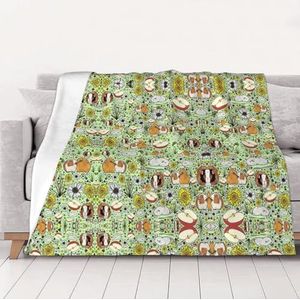 OKFSTY Wasbare, dubbelzijdige dikke cavia-deken, warme pluche deken voor bank, sofa, bed, 152 x 203 cm