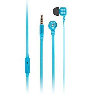Kitsound Ribbons in-ear hoofdtelefoon met microfoon voor iPhone, iPod en MP3 - blauw