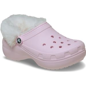 Crocs - Classic Platform Fuzz Lined - Klompen - Pink Milk