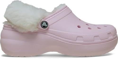 Crocs - Classic Platform Fuzz Lined - Klompen - Pink Milk