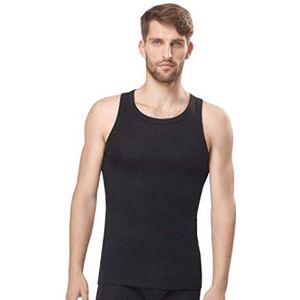 UTENOS 100% merinowol heren thermoactief mouwloos vest hemd, zwart, M