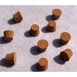 16 * 12 * 12mm Lab Houten Reageerbuisstoppers Kleine Stekkers Glazen Fles Zachte Kurken for Schoolexperiment (Size : 200pcs)