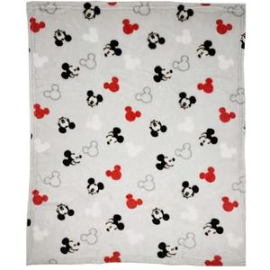 Disney Cudlie Mickey Mouse 1-laags flanel fleece babyjongen met gegooide gezichtsafdruk