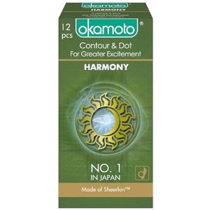 Okamoto Harmony Vibra Geribbelde Condooms (12 stuks)