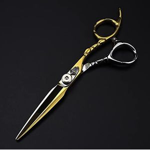 Kapper Haar Knippen, 6 Inch Professionele 440c Staal Gouden Schaar Kroon Snijden Kapper Kapper Kapper Uitdunschaar Kapper