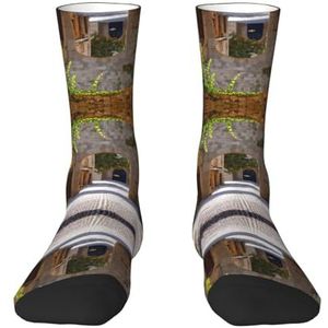 yagDAA Italiaanse Street Print Crew Sokken Voor Mannen Atletische Sokken Vrouwen Gezellige Enkel Sokken Voor Sport Running Workout, 2 Zwart-2, One size
