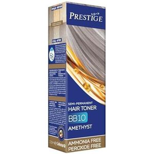 Vips Prestige | Semi Permanente Haarkleuring en Amethist Kleurtoner 10 | Kleuring zonder Ammoniak en Peroxide | Met Olijfolie, Macadamia-olie en Castorolie | Verzorgt, hydrateert en geeft glans