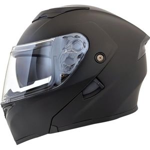 Off-Road Omkeerbare Motorhelm Motor DOT/ECE Goedgekeurde Straatracehelm Met Dubbellaags Ingebouwd Vizier Integraalhelm Voor Volwassen Jeugd Racing Crossmotor 4,XL(61-62CM)