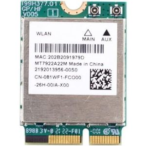 WiFi 6E MT7922 M.2 Draadloze Kaart 5374Mbps Bluetooth 5.2 Netwerkadapter 802.11ax 2.4G/5G/6GHz WiFi-Kaart voor Win10 Win11