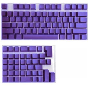 QPSJXN PBT Keycaps voor RGB mechanische toetsenborden met MX Switch ISO Enterlayout compatibel (paars)