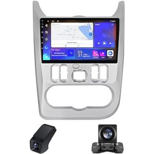 Autoradio 2 Din Bluetooth met Carplay en Android Auto,geldt voor Renault Logan 1 Sandero 2009-2015 9 inch met touchscreen stereo auto ondersteunt RDS/FM/AM/FM/DSP/WIFI/GPS(NF-1)