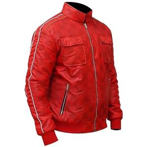 Aksah Fashion Fall Guy Ryan Gosling Stunt Team Jacket's Collection - Stijlvolle motorjassen voor heren, Rood, XL