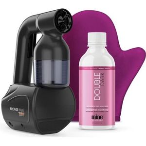 MineTan Bronze Babe Persoonlijke Spray Tan Kit - Zwart - Draagbare Thuismachine Met Oplossing