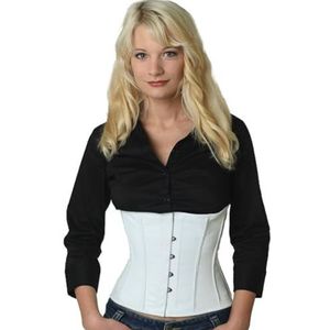 Leren corset wit taille Korset lw21