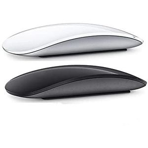 bluetooth 5.0 draadloze muis, stille multi-arc touch muizen, draagbare computer draadloze muis ultradunne magische muis voor laptop ipad mac pc macbook (Zwart)