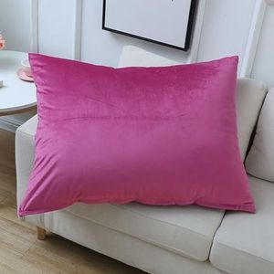 Velvet Cushion Covers set van 2，Throw Pillow Cover Kussenslopen King Queen Size Kussensloop Beschermers met rits Decoratieve Kussenhoes voor Bankkussen Bankbed(Rose red,30x50 cm Set of 2)