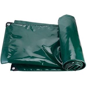 WANG Afdekzeil 100% waterdicht zonwering en weerbestendig PVC canvas gebruikt voor tuin / zwembad 650 g / m² kwaliteitsafdekking dekzeil (Kleur: Groen, Grootte: 5x8m)