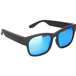 Slimme Bril Draadloze Bluetooth-zonnebril, Audiozonnebril, Stereo Luister Naar Muziek en Bellen, Bluetooth 5.0 Slimme Bril, Ruisonderdrukkende Zonnebril, voor Fietsen Hardlopen Rijden(ruimte blauw)