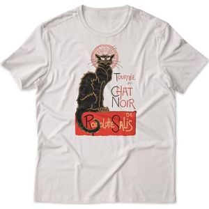 Urbangift Tournee du Chat Noir Black Cat T-Shirt Organisch Unisex T-shirt