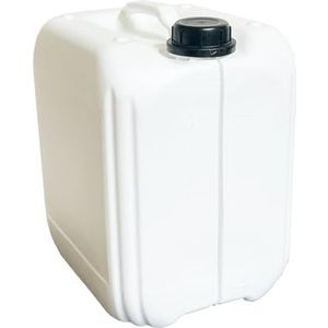 membraclean Jerrycan, jerrycan, drinkwaterjerrycan 10 liter DIN 45 PE-HD, UN-goedkeuring, geschikt voor levensmiddelen, wit, incl. DIN 45 sluiting