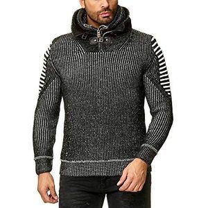 Redbridge Herentrui, hoodie, gebreide trui, sweatshirt, zwart, XL