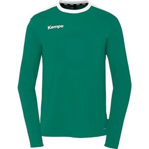 Kempa Emotion 27 T-shirt met lange mouwen, joggingpak, donkergroen/wit, XXL, uniseks, Donkergroen/wit, XXL